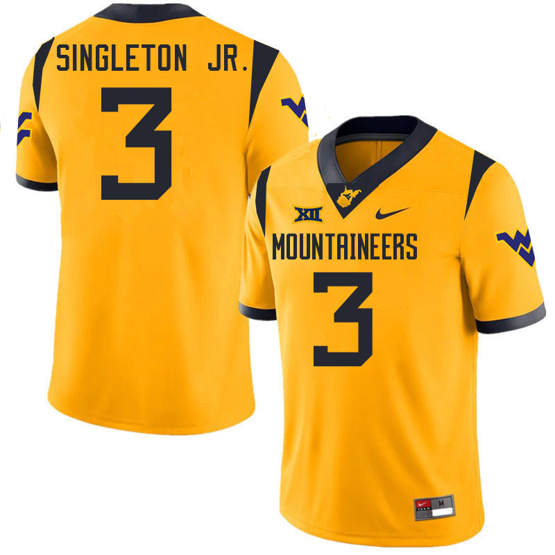 Oran Singleton Jr. WVU Jersey,West Virginia Mountaineers #3 Oran Singleton Jr. Jersey Youth College-